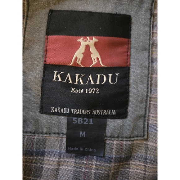 Kakadu Traders Australia Canvas Cotton Field Utility Jacket Leather Trim Mens M - Picture 5 of 7